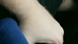 Riding around with a hard dick