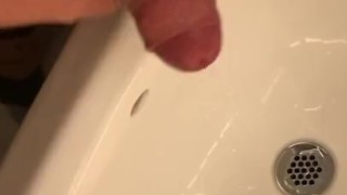 cumming in a hospital bathroom