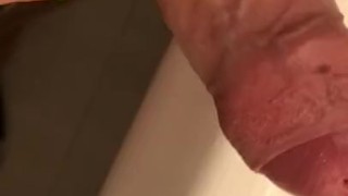 cumming in a hospital bathroom