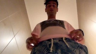 Piss on you at the public toilet POV