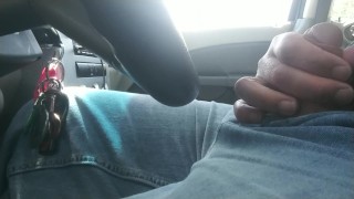 Driving with my dick out.