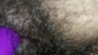 me playing with my new purple vibrator