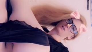 Skinny Sissy trap Jerks off and fucks her ass for you