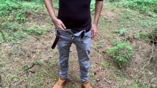Being Outdoor and feelin so Horny - Piss and Cum public