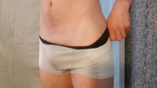 Teen Guy Pissing in His Boxers - Desperate Wetting