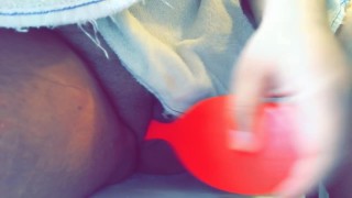 CHUBBY LATINA TEEN FUCKS BRUSH HANDLE AFTER SHOWER