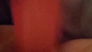 Vibrating anal plug on my clit