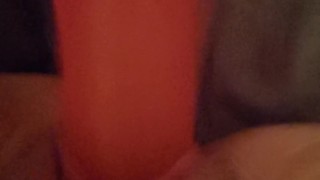 Vibrating anal plug on my clit