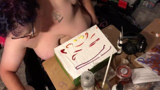 Boobs Ross - box painting pt 1 of 2 — julyathon 10