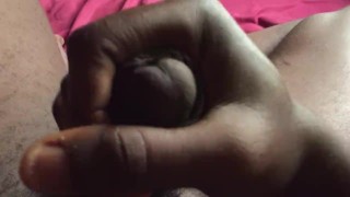 Dude Beats His Black Cock And Moans To It