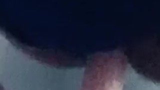 Up close Pussy riding dildo