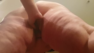 Bbw Milf Gets High While Being Finger Fucked & Gushes Squirts on Floor 