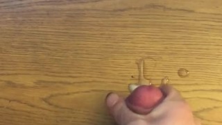 Young Stud Blows load on Desk
