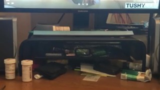 Young stud bust on desk