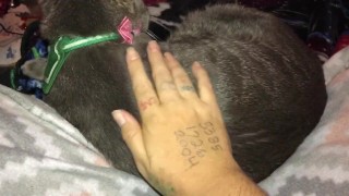 Boobs Ross — petting my hairy pussy — julyathon 11