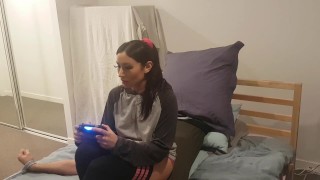 Thigh High Socks Smother While Gaming