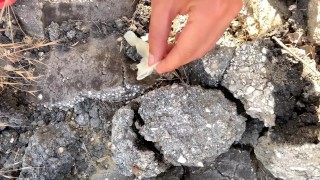 Eating cum of black straight friend´s used condom I found after his fuck