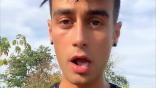 Eating cum of black straight friend´s used condom I found after his fuck