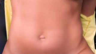 Big boobs milf Masturbates with a bottle of in the car - Close up 4K