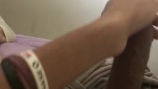 Playing with my big thick black dick