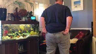 550LBS Superchub trying on tight clothes and belly play