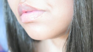 Glossy Erotic Lip Tease