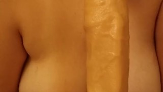 Amateur Tit Fuck w/ Dildo