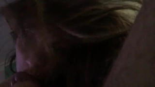 Brunette Loving his big dick with my little mouth