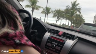 Extreme risk anal sex on the Car! People near! Real Amateur - Casalaventura