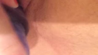 Playtime with Big Blue Vibrator Mature MILF Pierced