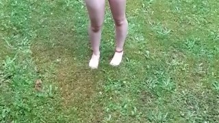 Rainy Day Strip In Public