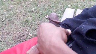 Mfreaky and Jfreaky jerkin our dicks on a bike trail by the river...