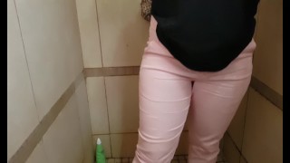 Stacey Reid Pisses in Her Pants in Her Girlfriends Shower!