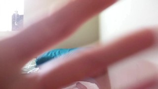 quietly playing with my pussy so roomates don't hear! Legshaking orgasm!!