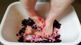 fun with frozen blackberries and dildo