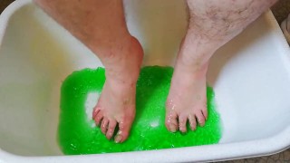 Fun with green jello