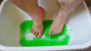 Fun with green jello