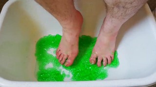 Fun with green jello