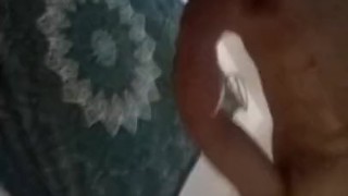 Spray cum on mirror