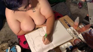 Boobs Ross - Female Fictional Character Speed Sketch 2 - julyathon 13