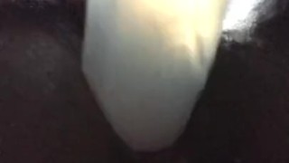 Full on orgasm with confetti dildo