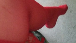 The Queen air dries her sweaty boot foot