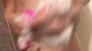 Sexy babe shower tease