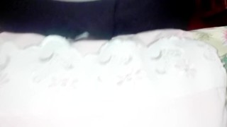 Watching porn on phone and humping pillow for cum ( amateur homemade)