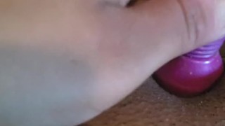 When he says, "cum for me, baby" 