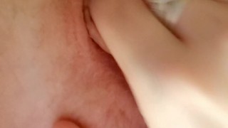 Playing with soaking wet pussy