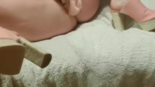 Cute kitten plays till she squirts and cums