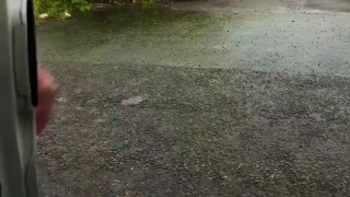Caught naked outside