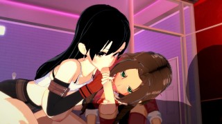 FINAL FANTASY VII 3SOME WITH TIFA AND AERITH HENTAI
