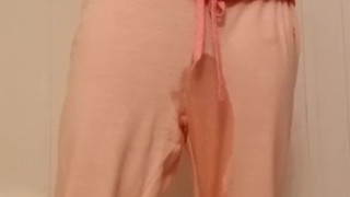 MILF Wets Self In Pink Sweatpants